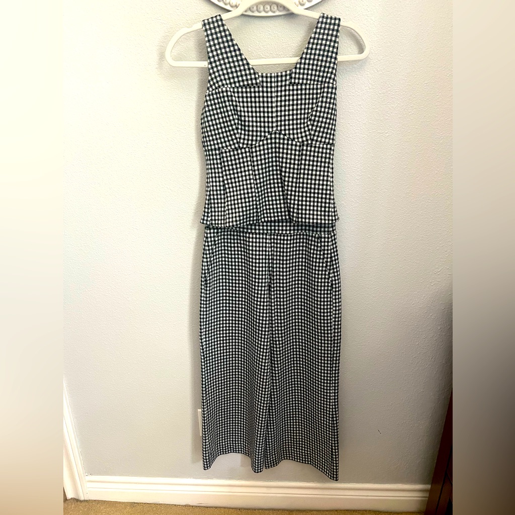 Black And White Checkered 2-Piece Set